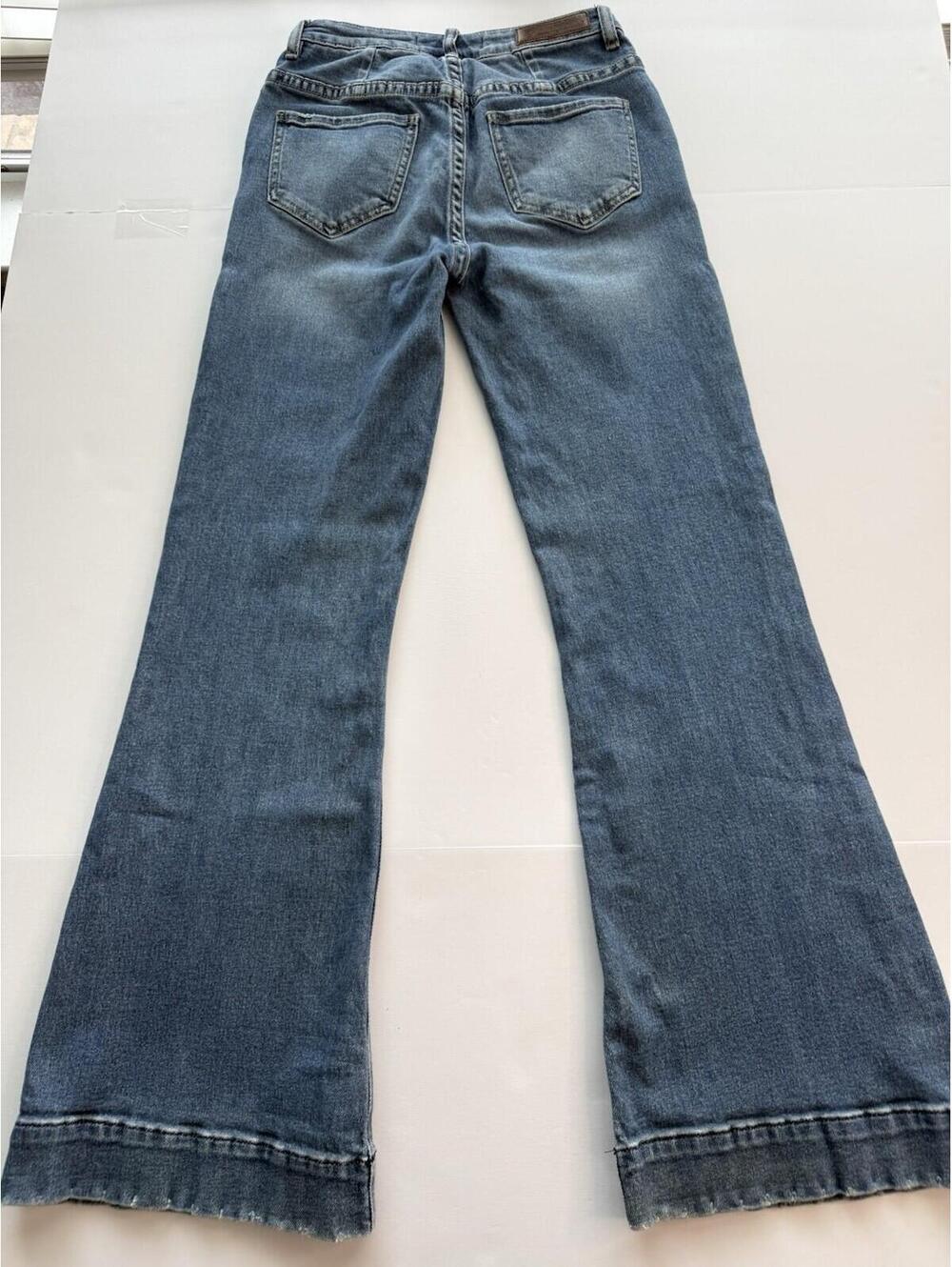 Rock & Roll Denim Women’s Trousers High Rise Flared Size 26x32 - Picture 5 of 8